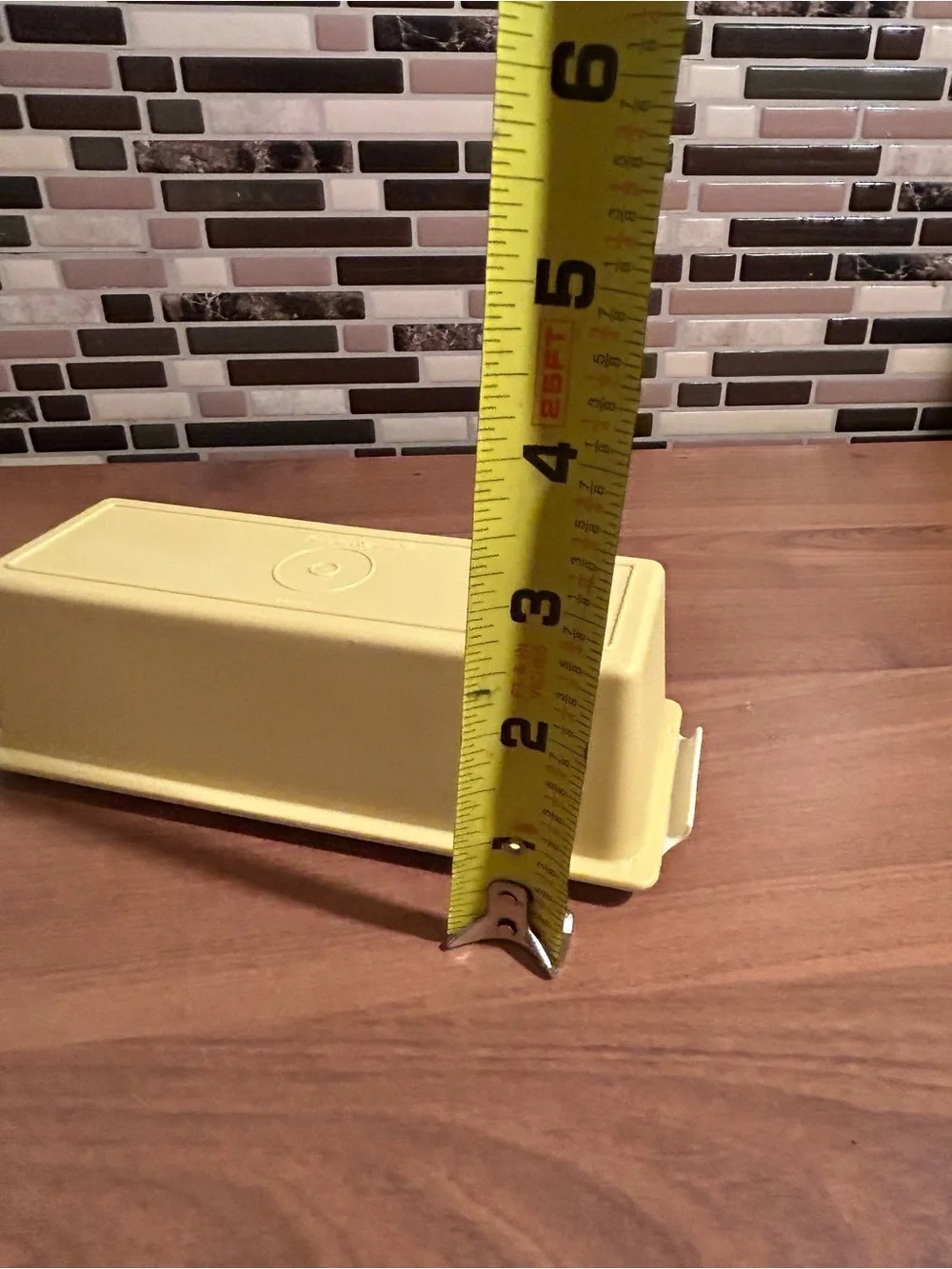 Vintage 1970s Tupperware Gold Butter Dish